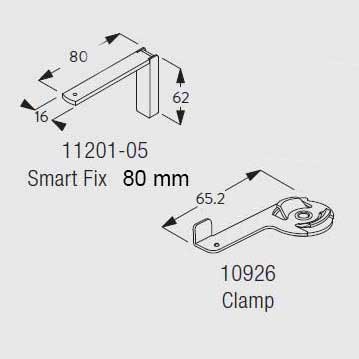 Autoglide 5100 L Shaped Bracket 80mm and Clamp (11201)